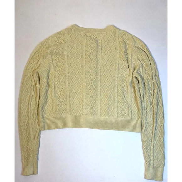 Lou Lou Studio Women's Scoop Neck Cable Knit Silk/Linen Cardigan Sweater Size M - Picture 5 of 8